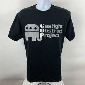 Port & Company Shirt Men's Large GOP Gaslight Obstruct Project Short Sleeve